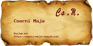 Cserni Maja névjegykártya